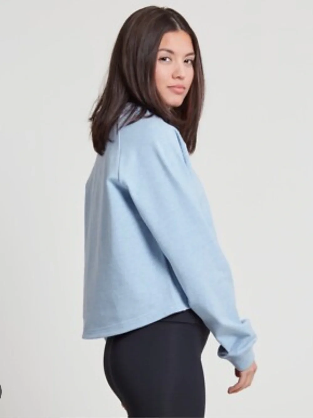 Nike Lab Women's Essentials Fleece Crew Sweatshirt (Blue) Medium
